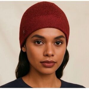 NWT Barefoot Dreams CozyChic Lite Confetti Beanie Crimson Rosewood OS Luxe Gift